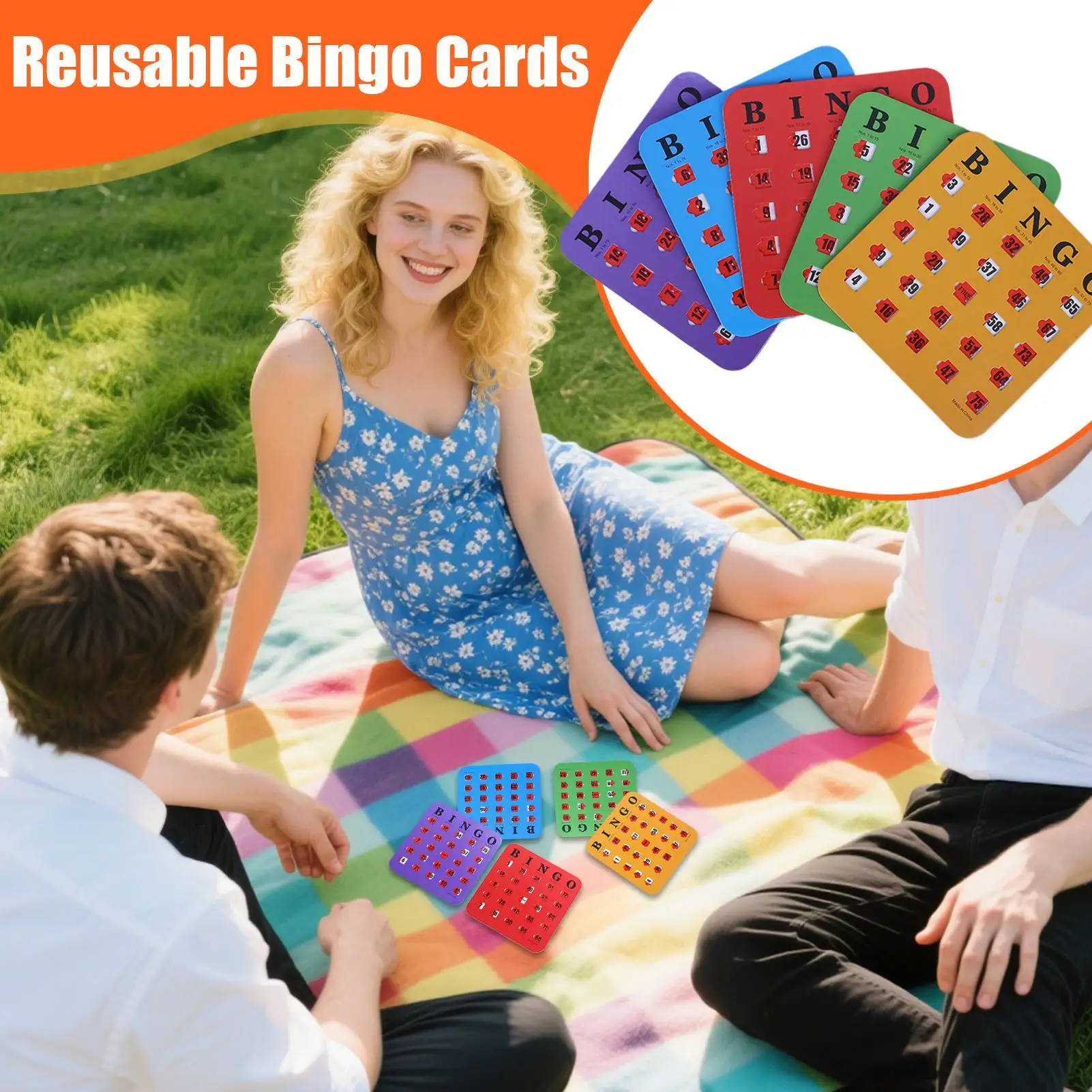 Bingo Cards Reusable Fingertip Logic Thinking Party Game 5Pcs/set Shutter Slide Bingo Cards Fun Slide Fingertip Logic Thinking view 5