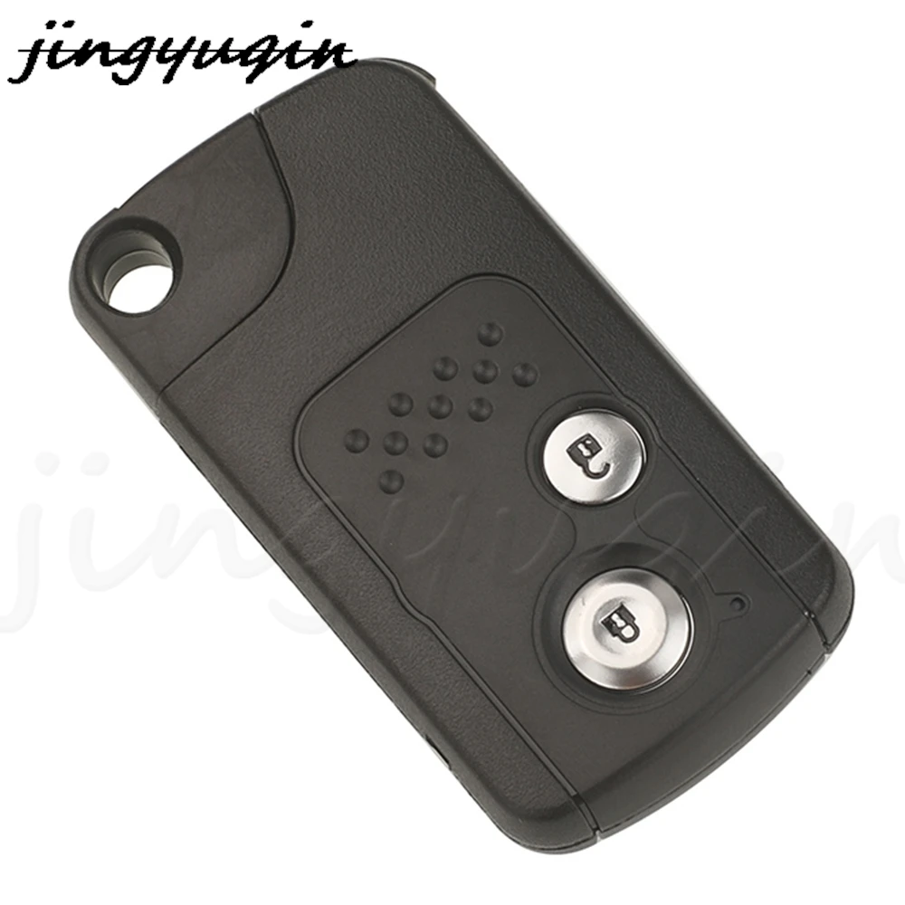 Jingyugin Remote Car Key Shell FOB For Honda CRV CR-V Fit Civic Odyssey Intelligent Accord Spirior Crosstour 2009-2016 2/3BTN