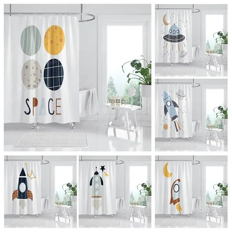 Waterproof fabric shower curtains Bathroom curtain accessories 180x200 Bath curtain for shower 240*200 nordic boho decoration