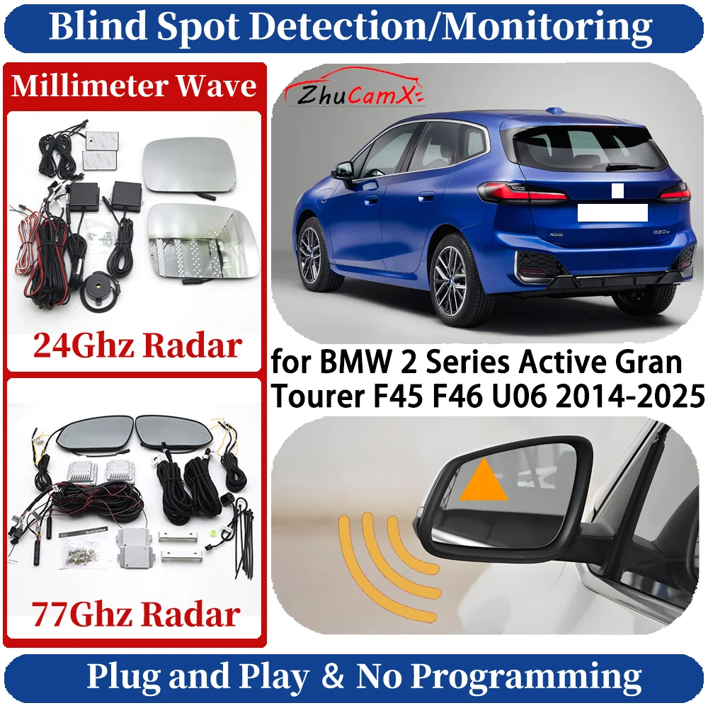 Blind Spot Monitoring/Detection System for BMW 2 Series Active Gran Tourer F45 F46 U06 Night Driving Side Lane Change Assist