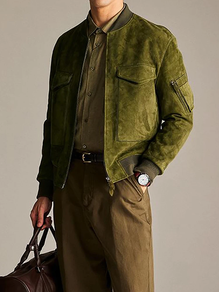 

New fashion trend Autumn Winter men's casual baseball collar bomber jacket