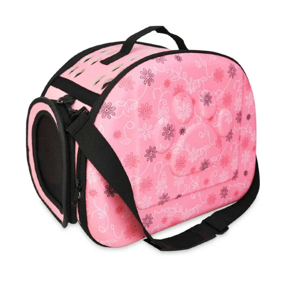 

Pet Dog Cat Carrier Side Foldable Travel Tote Sling Bag Handbag Travel Approved