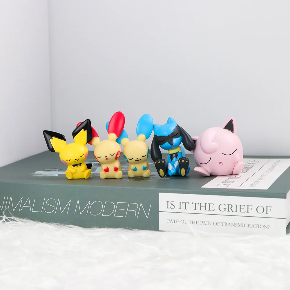 5-6pcs Pokemon Figure Toys Gengar Pikachu Piplup Psyduck Pichu PVC Model Dolls With Box Cute Small Desktop Decoration Gifts - Image 6