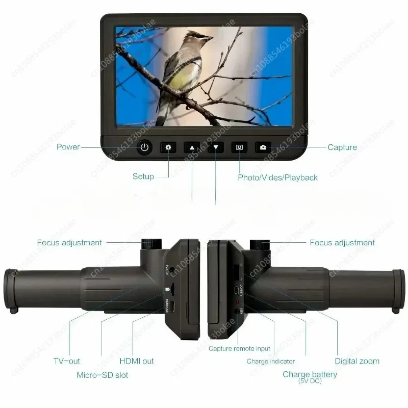 5.0 Inch LCD Digital Monocular Binocular Camera 50x 1080P Video Photo Recorder Portable Telescope for Outdoor Watching