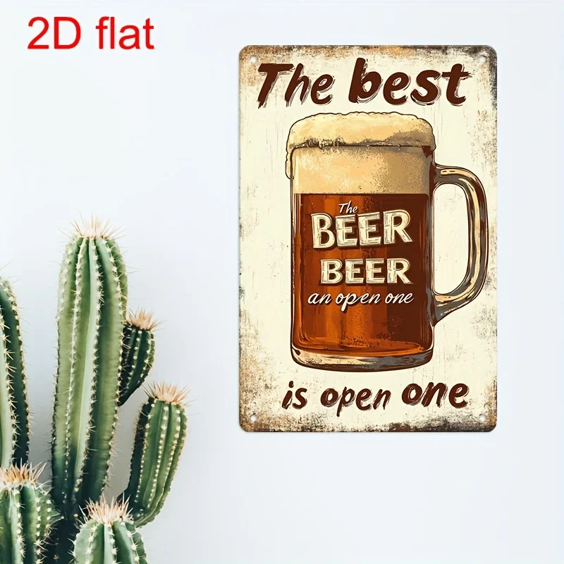 Retro Metal Beer Slogan Wall Sign 