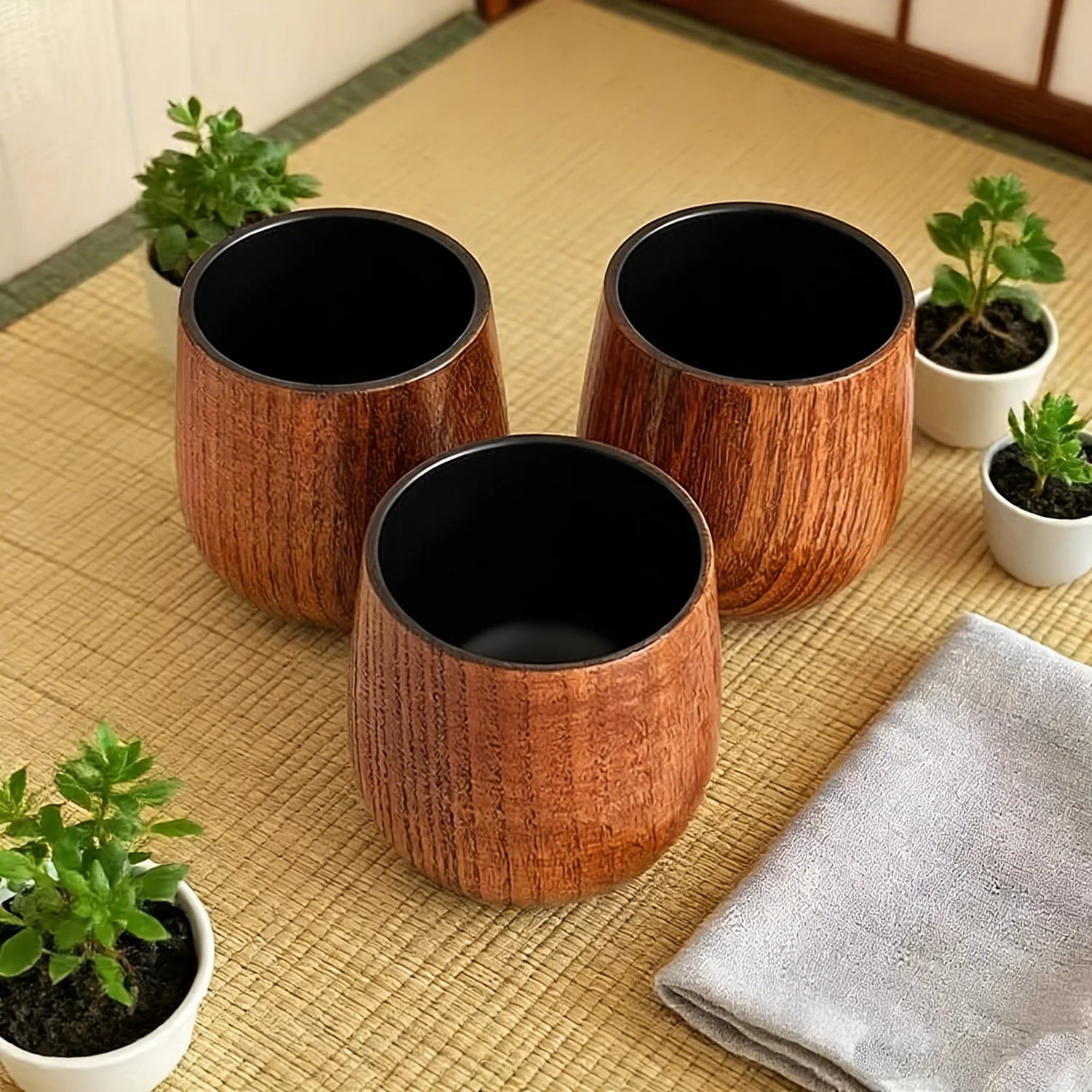 Juego de Vasos de Whisky de Madera Quemada de Varios Tamaños, 1/2/4/10 Piezas, Vasos de Bourbon Premium, Regalo Perfecto para Hombres en Navidad