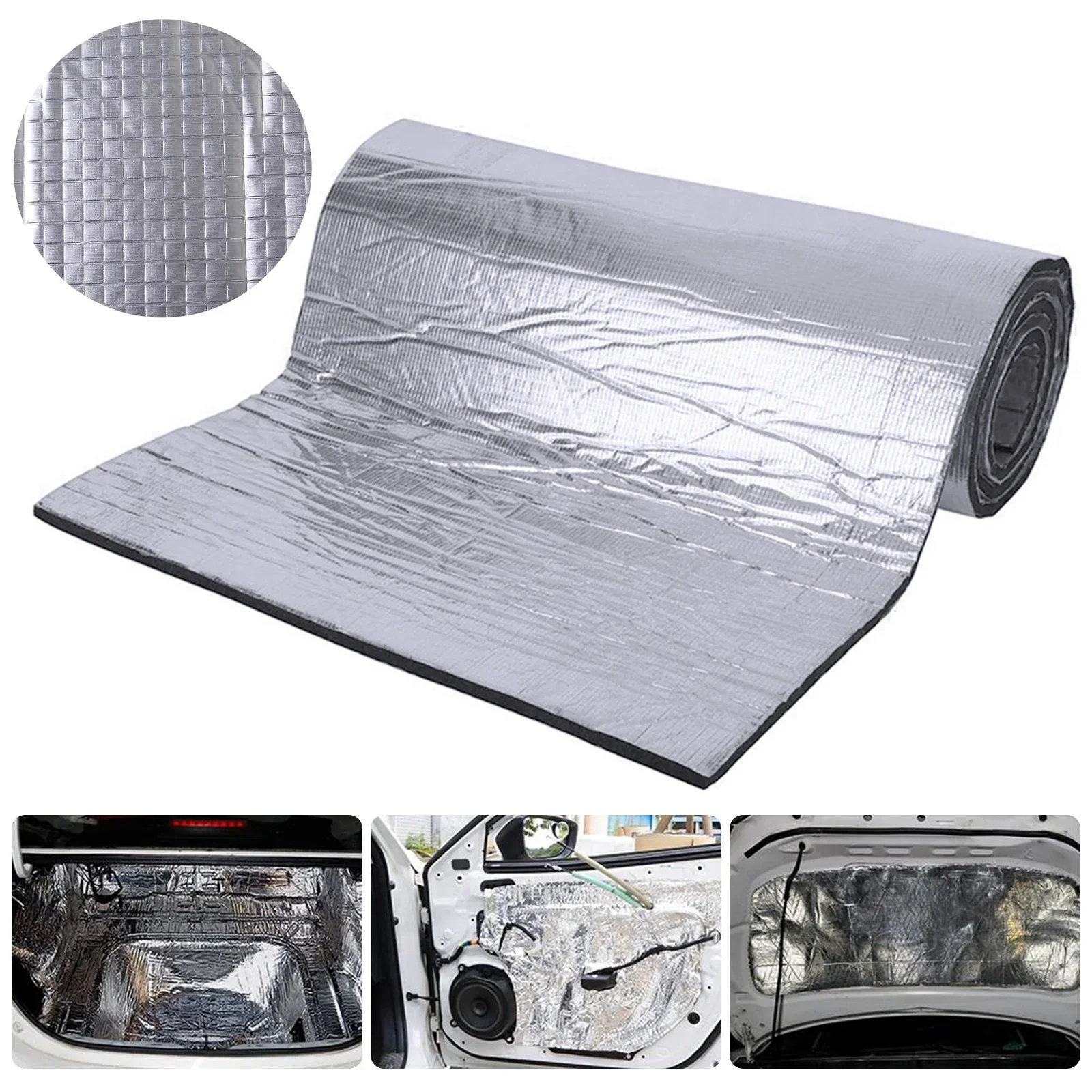 Fireproof Heat and Sound Insulation Mat 200x50cm Acoustic Thermal Mat Soundproof Wall Panels Noise Insulation for Car Deadening