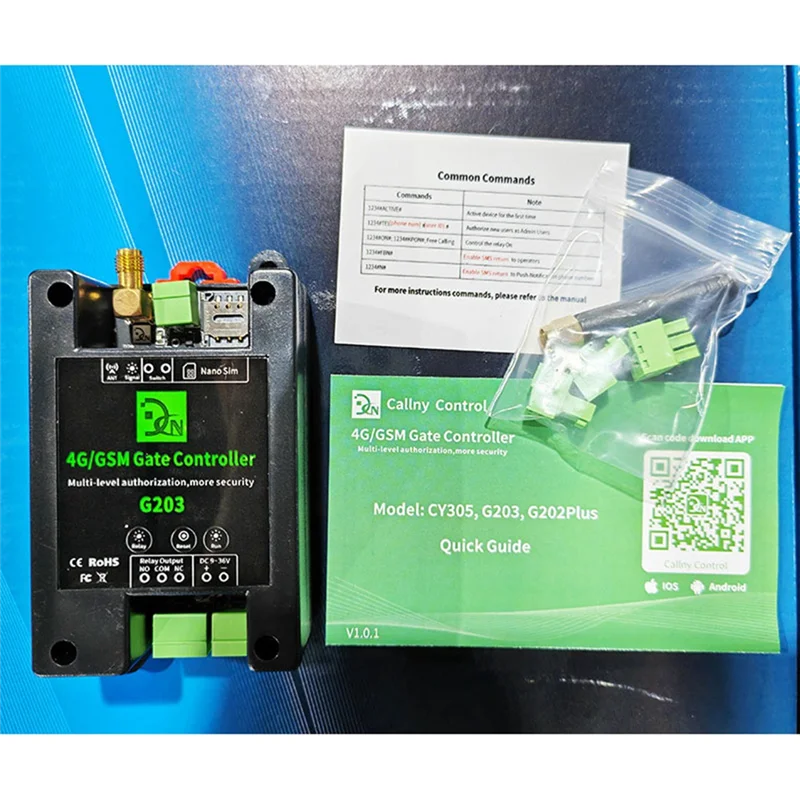 GSM 4G بوابة فتاحة وحدة تحكم الوصول عن بعد تشغيل/إيقاف التتابع التبديل للتحكم في الوصول باب المرآب-B65A