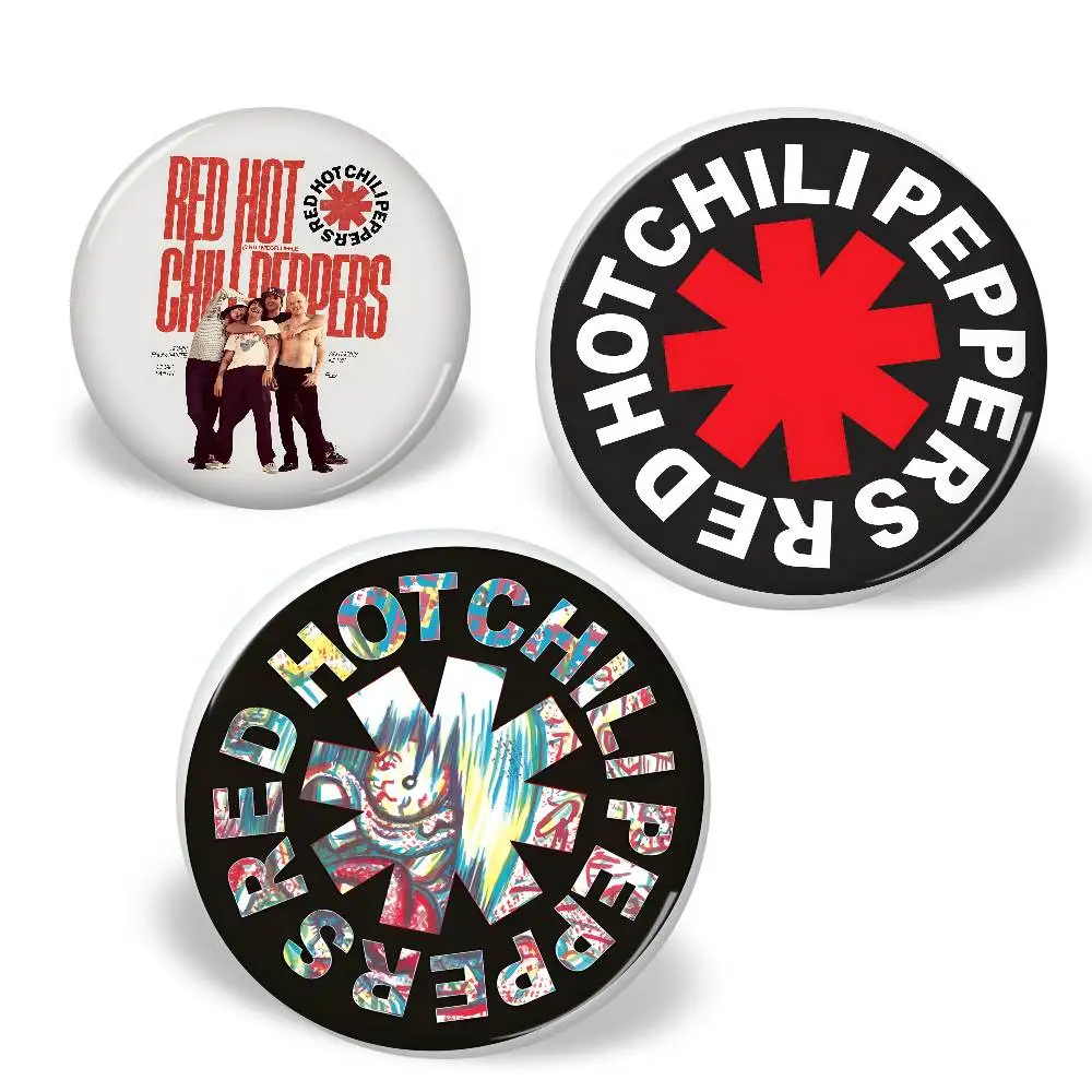Popular Rock Band Red Hot Chili Peppers Tinplate Soft Button Pin Brooch Metal Badge Custom Jewelry Accessories Hat Bag Lapel