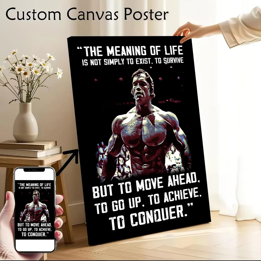 Arnold Quotes Canvas Poster Wall Art Customizable High Quality Printed Picture for Painting Vintage Decor Living Room Bedroom