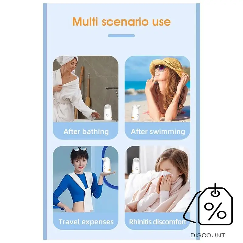 BAAG-Новая умная плазменная сушилка для ушей для плавания, купания, вход воды, электрическая сушилка для ушей с теплом воздухом, сушка ушных каналов