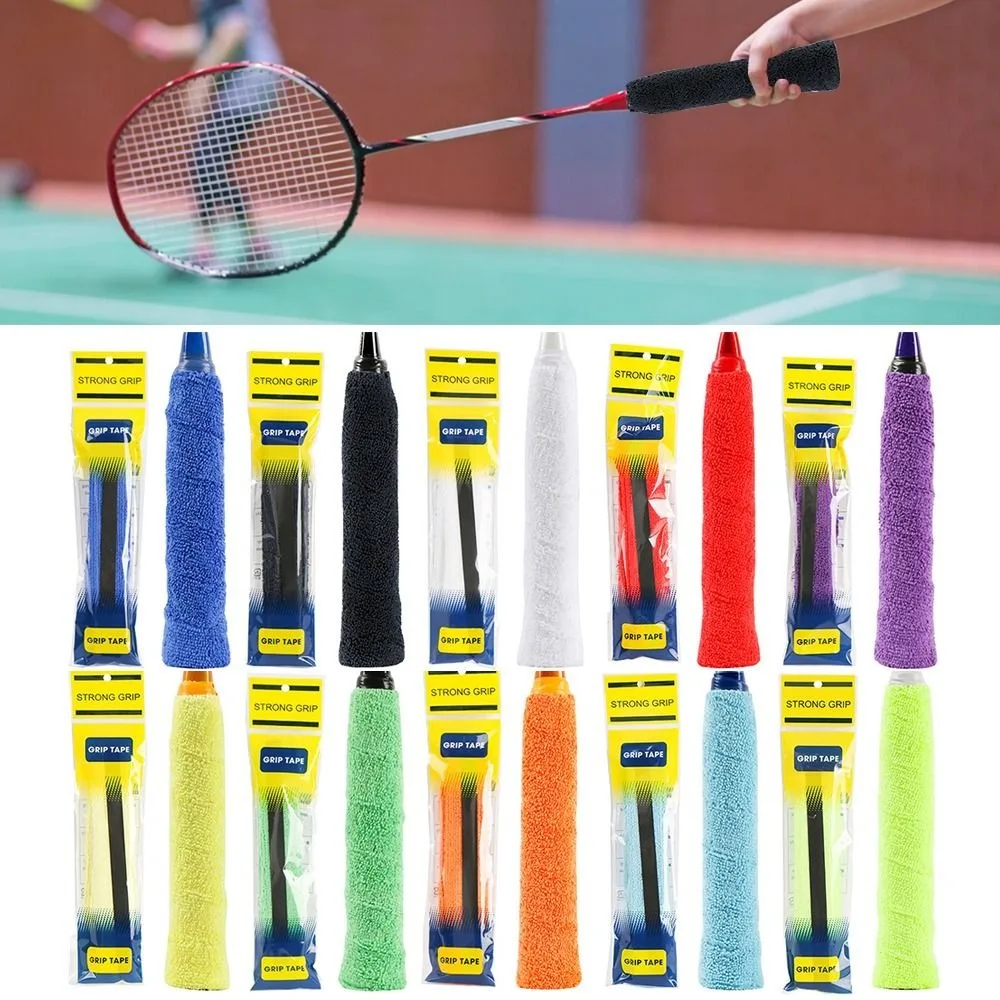 Raqueta de bádminton multicolor, toalla autoadhesiva, cinta de agarre antideslizante, suministros deportivos, paleta de tenis