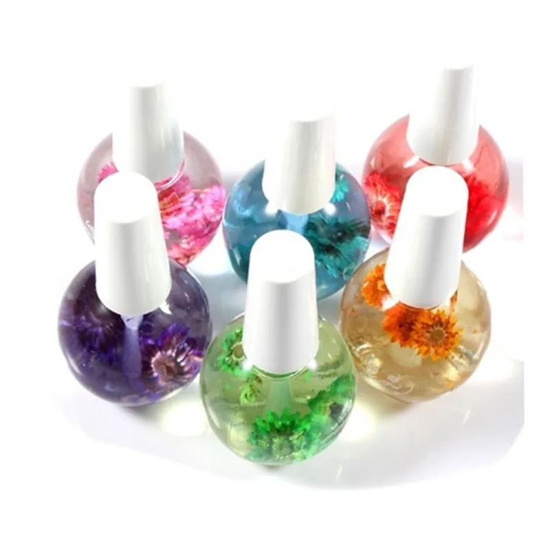 1 Flasche 15ml getrocknete Blume erweichen Nagel hautöl transparentes Nähröl Multi Duft Maniküre Nagel kante Pflege Pflege öl