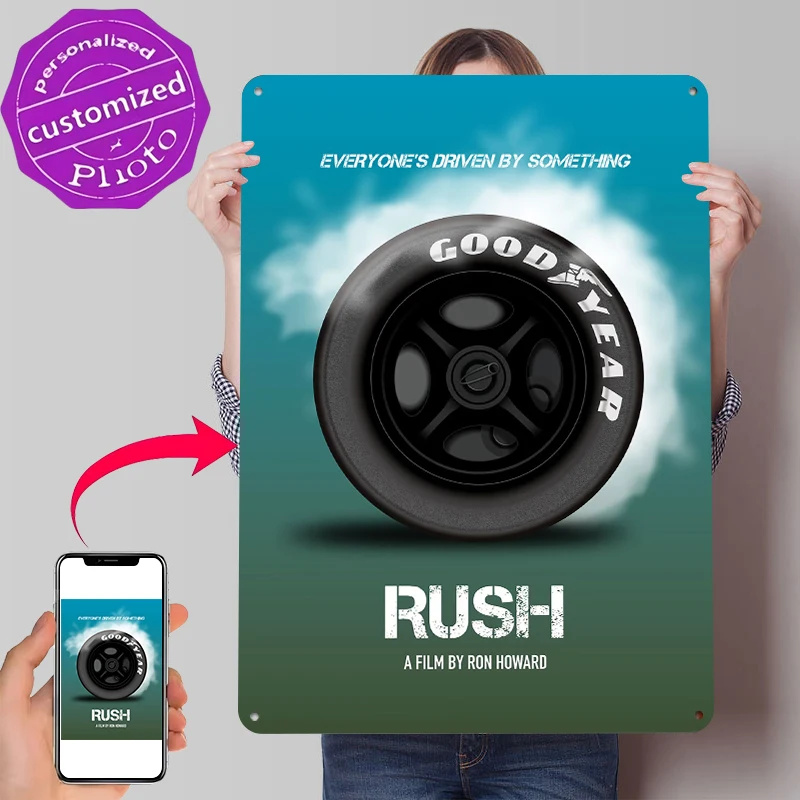 Rush Tin Poster Customized Wall Art Retro Vintage Metal Signs for Fans Room Interior Accessories Bedroom Decoration Aesthetic