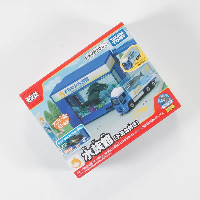 Original TAKARA TOMY Tomica Town Aquarium Playset with 1 Diecast Car Foldable Water World Scene Collectible Gift for Kids