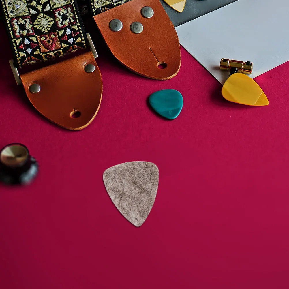 

9pcs Felt Ukulele Picks Guitar Picks For Ukulele Reduce String Noise Durable Comfortable Anti-Slip Portable Practice Performance