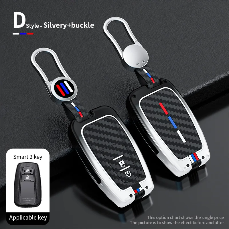 

Car Key Case Cover Protector Keychain Accessories for Toyota Prius Camry Corolla C-HR CHR RAV4 Prado Izoa Levin Avalon