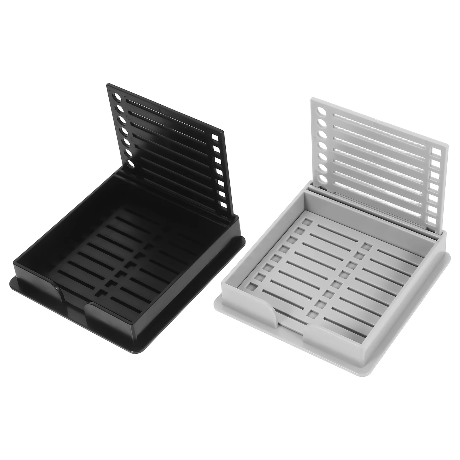 

2Pcs Dual Slot Note Holder Organizer Dispenser Teacher Desk Paper Holder Stationery Sticky Tape Dispensers