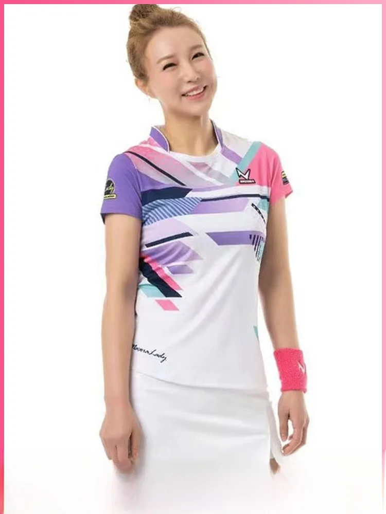 mazera-women's-badminton-sports-top-ort-sve-tennis-irt-breathable-faion-stripes-qui-dry-moisture-ng-t-irt