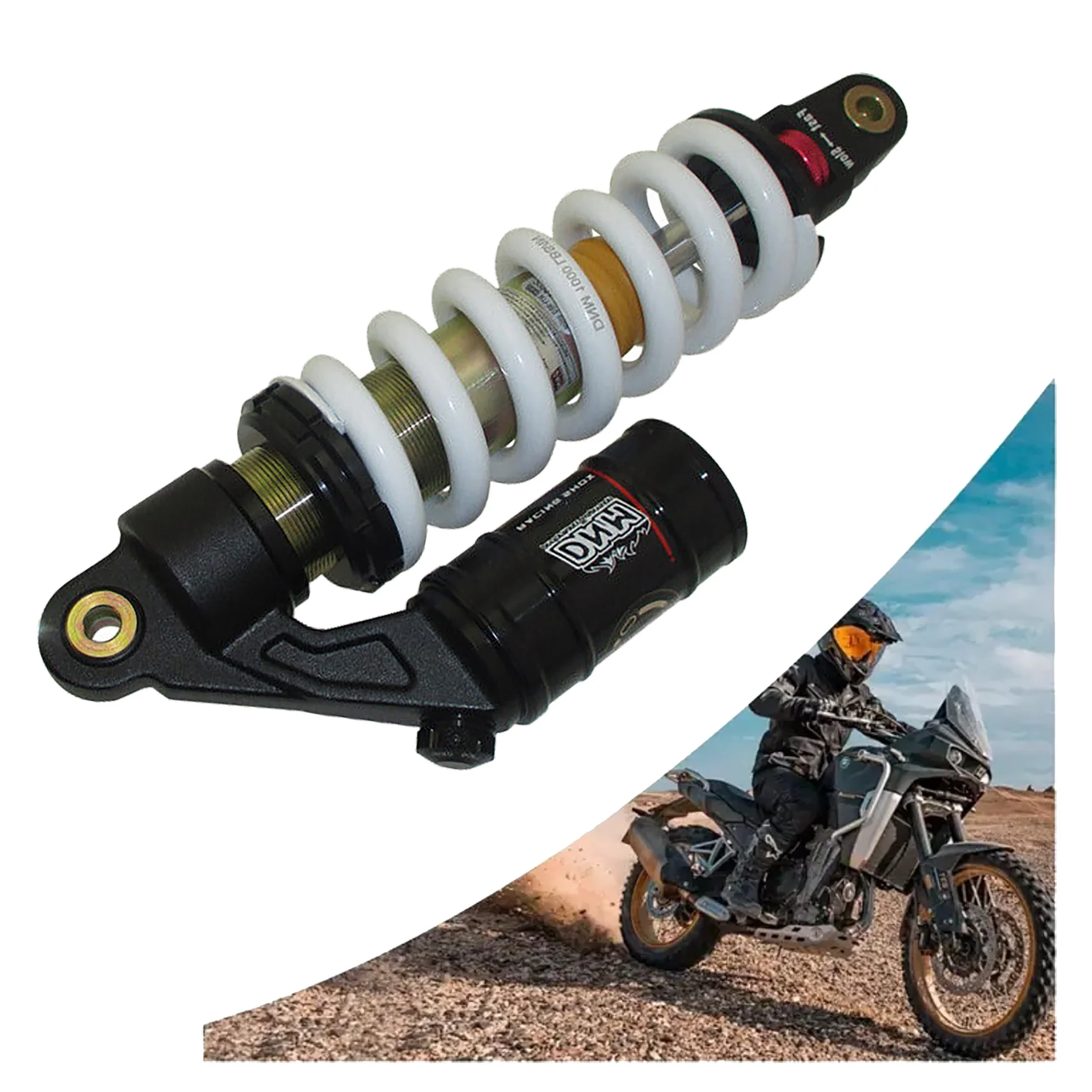 Motorcycle Rear Air Shocks Absorber DNM MTG-RC 360mm1000LBS Suspension For SYM Scooter RSZ Cygnus Gryphus E-BIKE Pit Dirt Bike