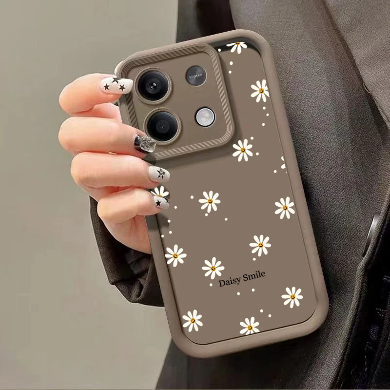 Daisy Flowers Matte Phone Case for Xiaomi Redmi Note 13 12 Pro Plus 4G 5G 13C 12C Turbo 3 11 11S 10 10S 12S Shockproof Cover image 5