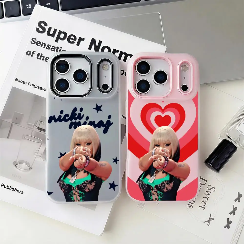 

Чехол для телефона Nicki MinajS 2-в-1, съемный прозрачный чехол с отделением для карт и фотографий для iPhone 12-17