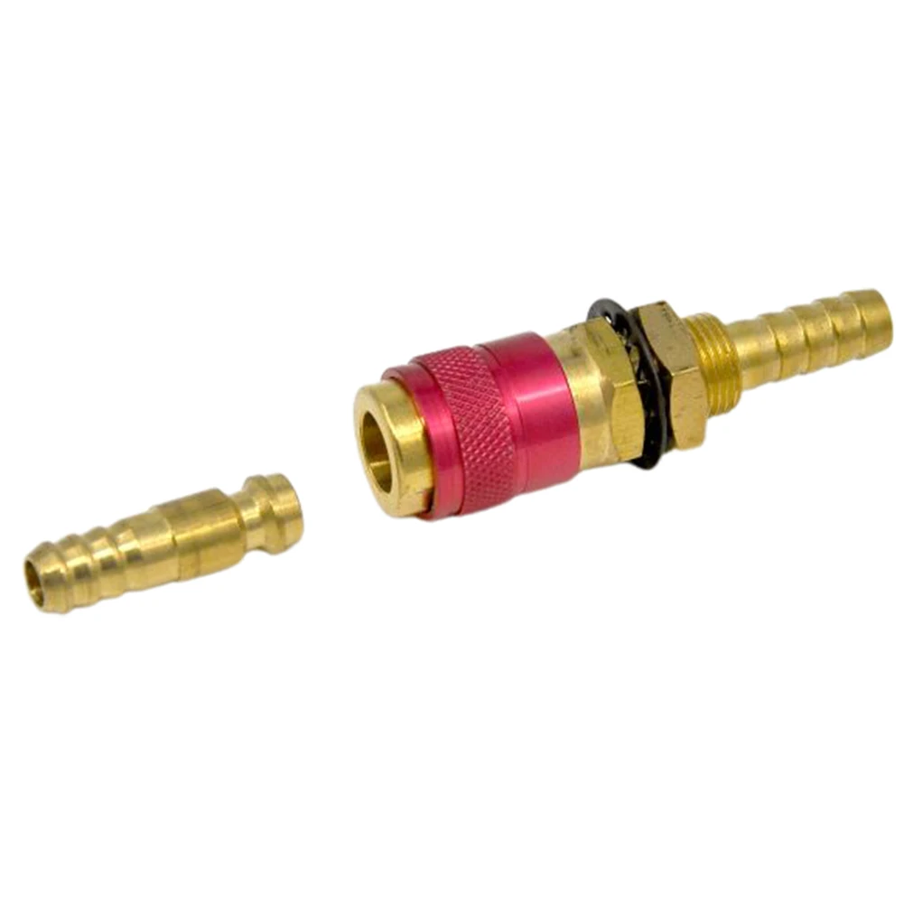 5mm / 8mm Water Cooled Gas Adapter Quick Male Connector Brass For MIG TIG Welding Plug M6 Cool Down Adapter Welding Socket