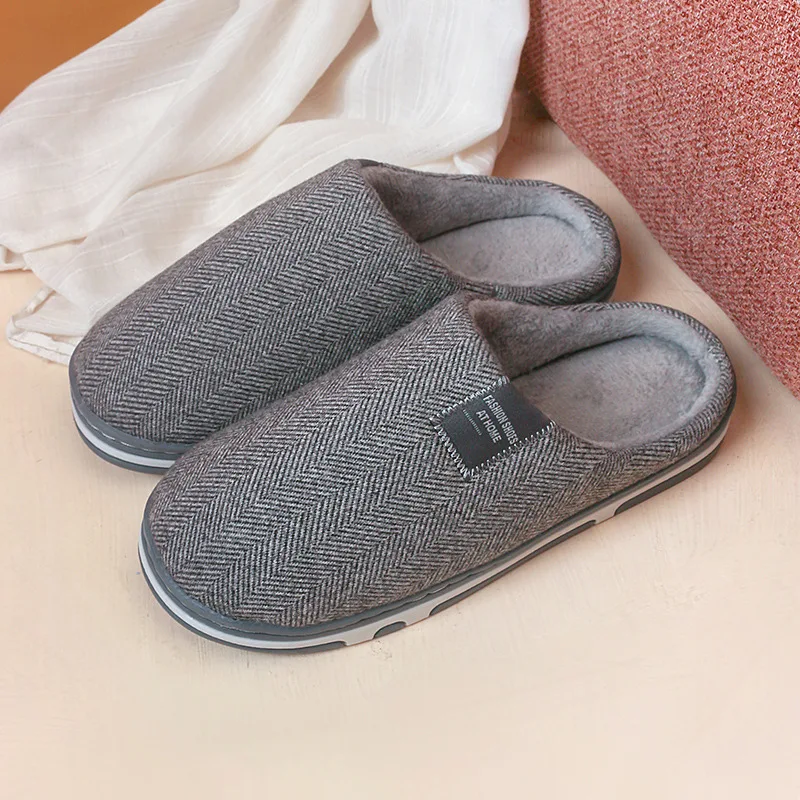 New Men Winter cotton Slippers Warm Household slippers Male Flats Soft Indoor Non-slip Slippers Fashion casual footwear Zapatos