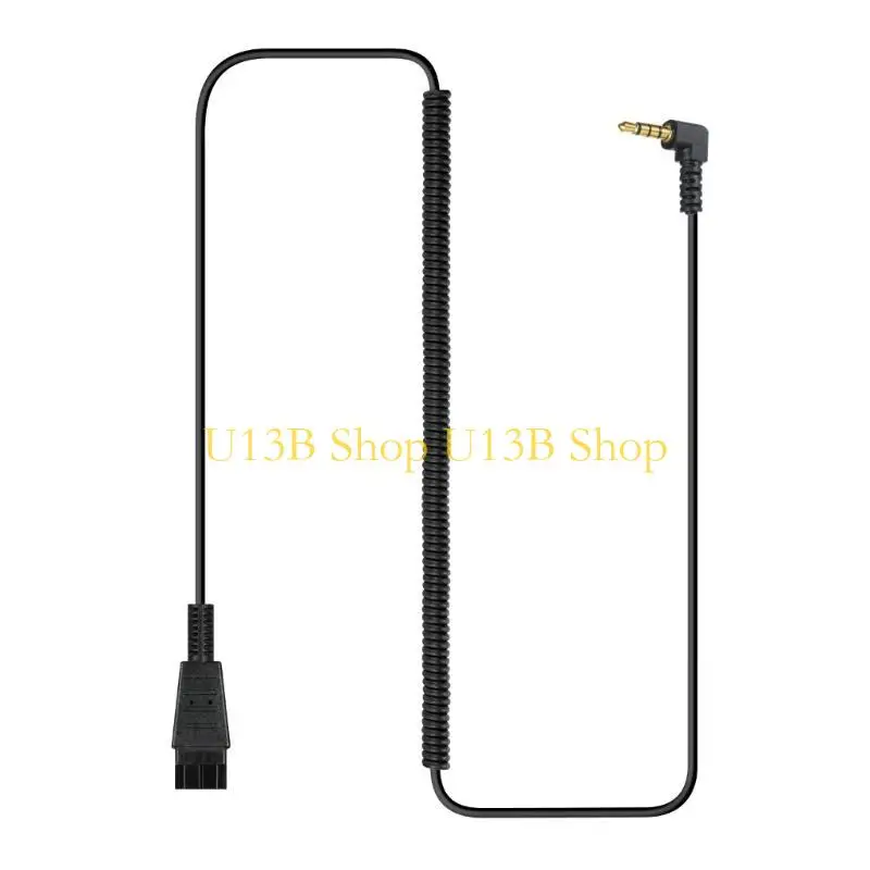 U13B قابلة للفصل 3.5 مم إلى سماعات كبلات تفصل سريع الأسلاك سهلة الاستخدام والتخزين