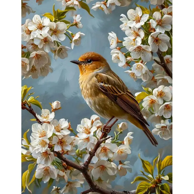 

GATYZTORY Flower Birds Painting By Numbers Wall Art Picture Picture Paint Animal 40x50cm Home Wall Decor Painting With Numbers