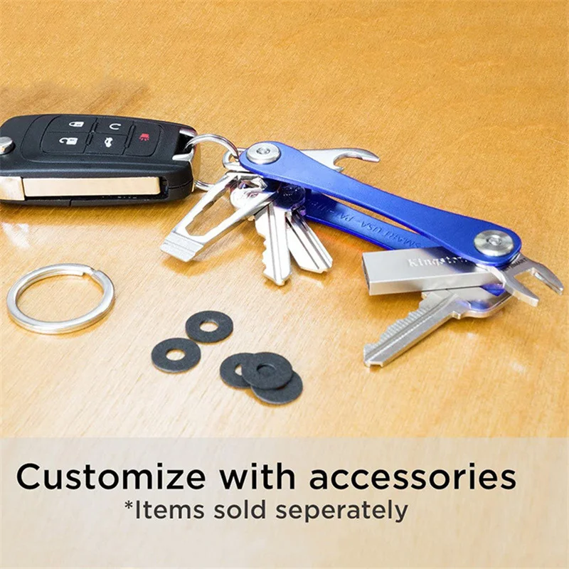 Smart Key Chain Mini Keychain Compact Key Decorative Holder Clip Home Storage Metal Key Clip Aluminum Organizer Keychain Outdoor