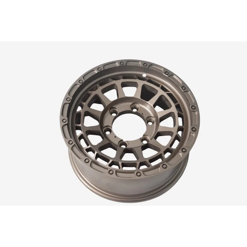 【2026】Factory Direct Supply Matte Bronze Simulated Beadlock Off-Road Alloy Wheels 15 Inch 5x114.3 6x139.7 4x4 Truck Aluminum Ri