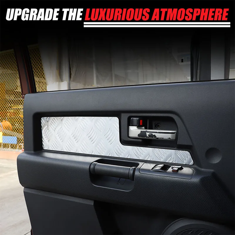 

Для Toyota FJ 2007-2021 Road Cruiser наклейка на переднюю дверь, внутренняя дверная панель, наклейка на внутреннюю дверную ручку автомобиля, декоративная наклейка на панель