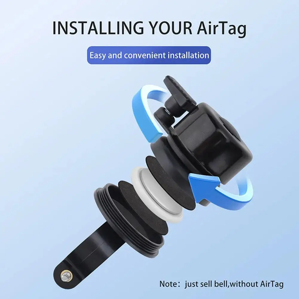 Bike Mount Hidden Bracket For Airtag Anti-Theft Screws Installation Locator Holder With Bells Bicycle Mounting Bracket