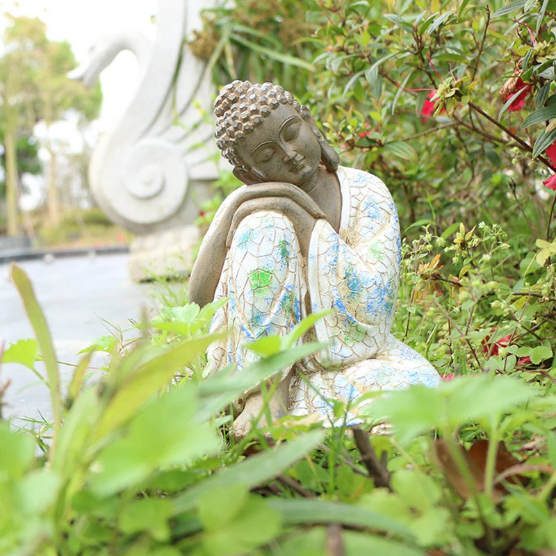 Beautiful Garden Zen Tathagata Small Buddha Display A New Chinese Style Stone Tower Decoration Micro Landscape Display Accessory