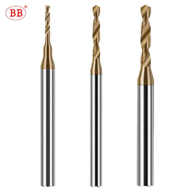 BB 0.3~2.02mm Mikrowiertło z węglików spiekanych Mini CNC do tworzenia otworów Średnica chwytu 3D 4mm D4 Metal Stal Plastik 1 SZTUK