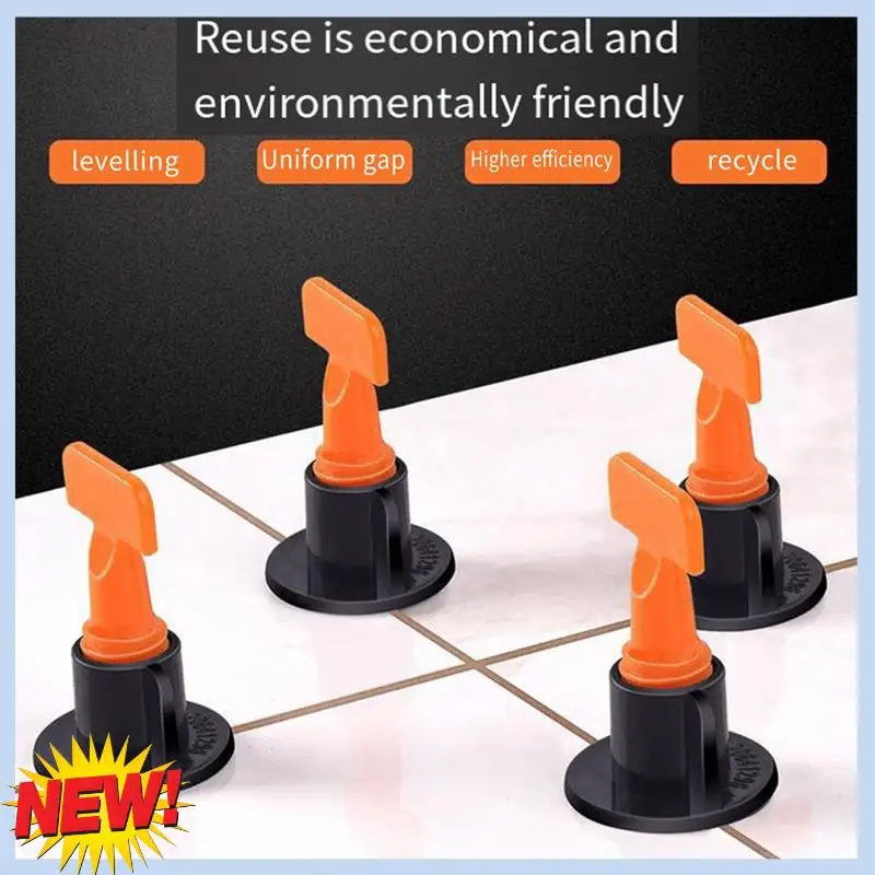 AT14 50 Pieces Of Tile Leveler Kit Tile Leveler Clip Tile Positioning Artifact Tile Bricklayer's Auxiliary Tools Set Kit