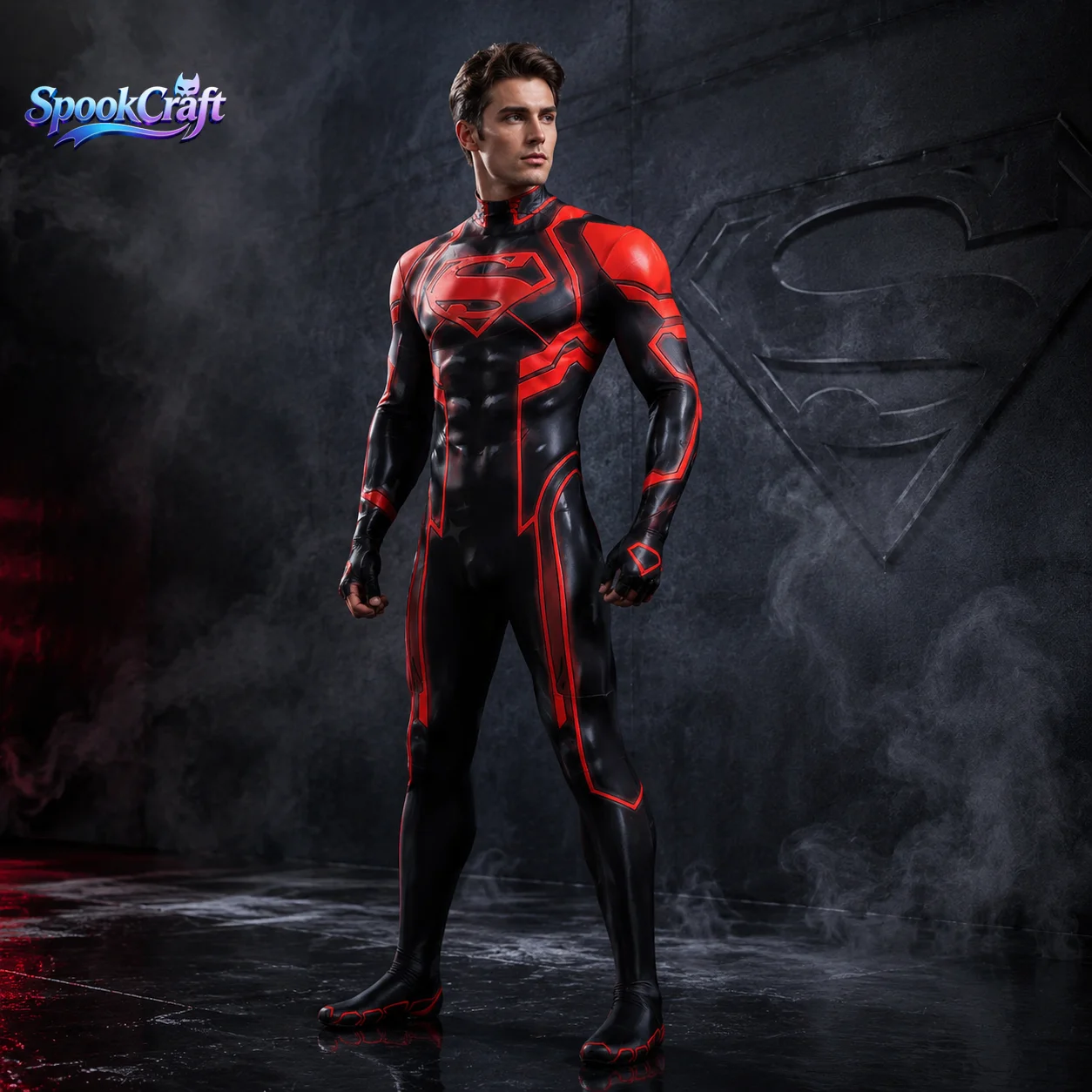 New Arrival Classic Young Super Hero Cos Full Set Men Halloween Carnival Comic Style Role Play Costume