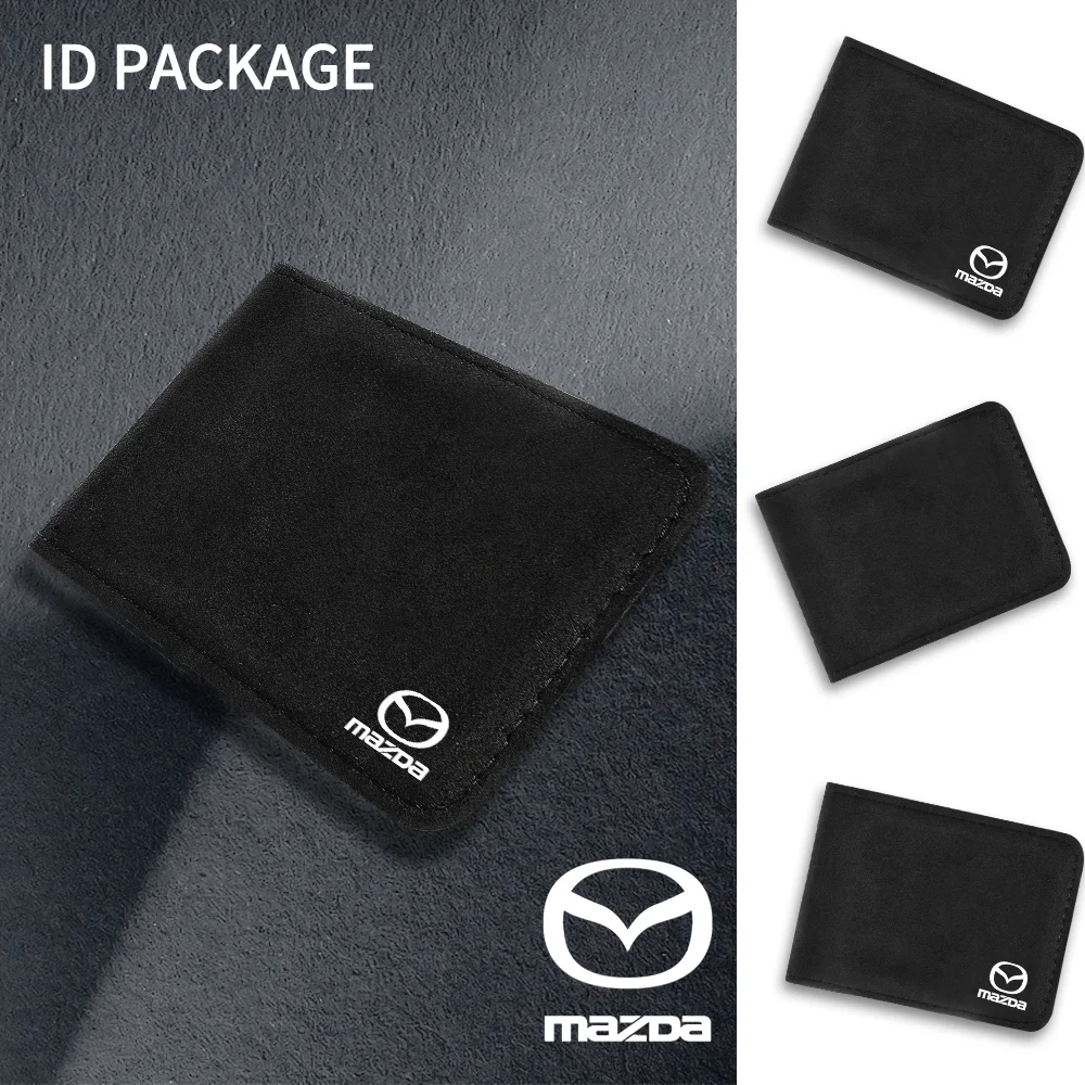 Car Wallet Driver License Cover Passport ID Card Package Auto Badge Accessorie For Mazda 2 3 5 6 Axela Atenza Speed 6 CX3 CX5 MS