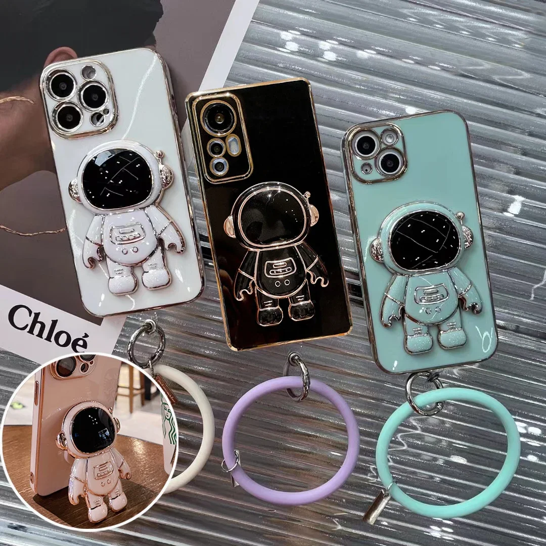 For Funda Xiaomi 13T 12T 11T 10T 13 11 12 T Pro Lite 12X Mi 11 Lite Pro 11Lite 5G NE 12Lite Case Astronaut Holder Phone Cover