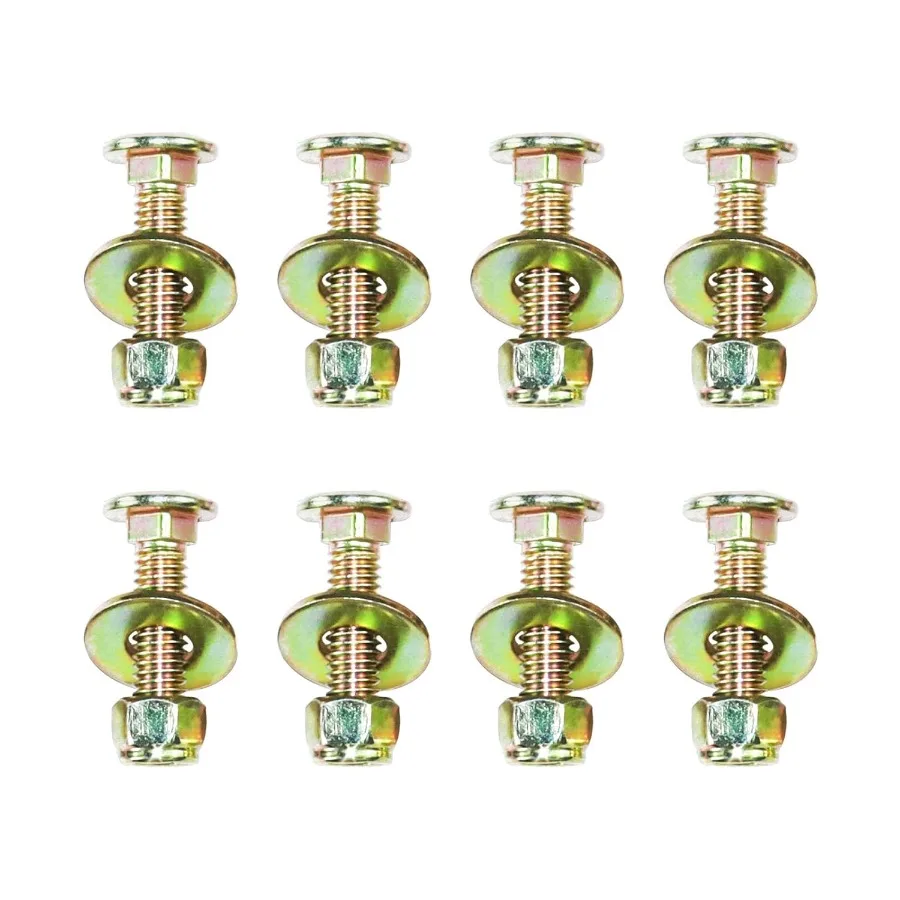 

3 8 x 11 2 дюйма Болт каретки с квадратной горловиной и нейлоновой стопорной гайкой Ассортимент шайб большого размера по цветовой гальванизированной стали