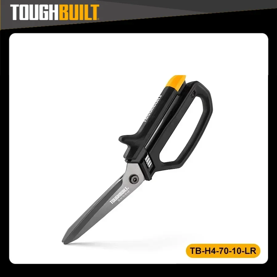 

TOUGHBUILT TB-H4-70-10-LR 5-in Micro-serrated Open Handle Spring Assisted Scissors Hand Tools