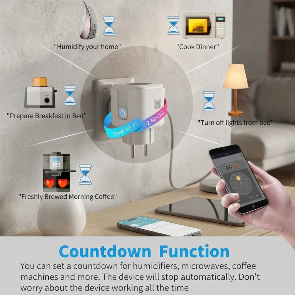 Presa intelligente Tuya WiFi a - Timer Dual Outlet recensione e prezzo