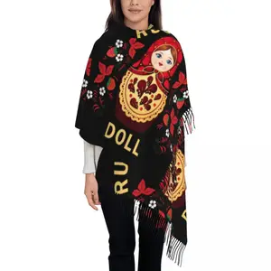 Cashmere Scarf Matrushka Dolls popular I