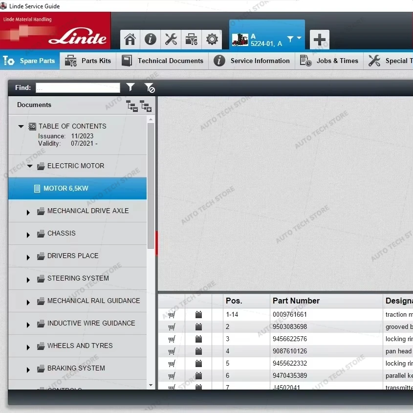 2024.06 For Linde Service Guide LSG V5.2.2 U0290 EPC+Service Information Car Repair Tool Diagnostic Tools