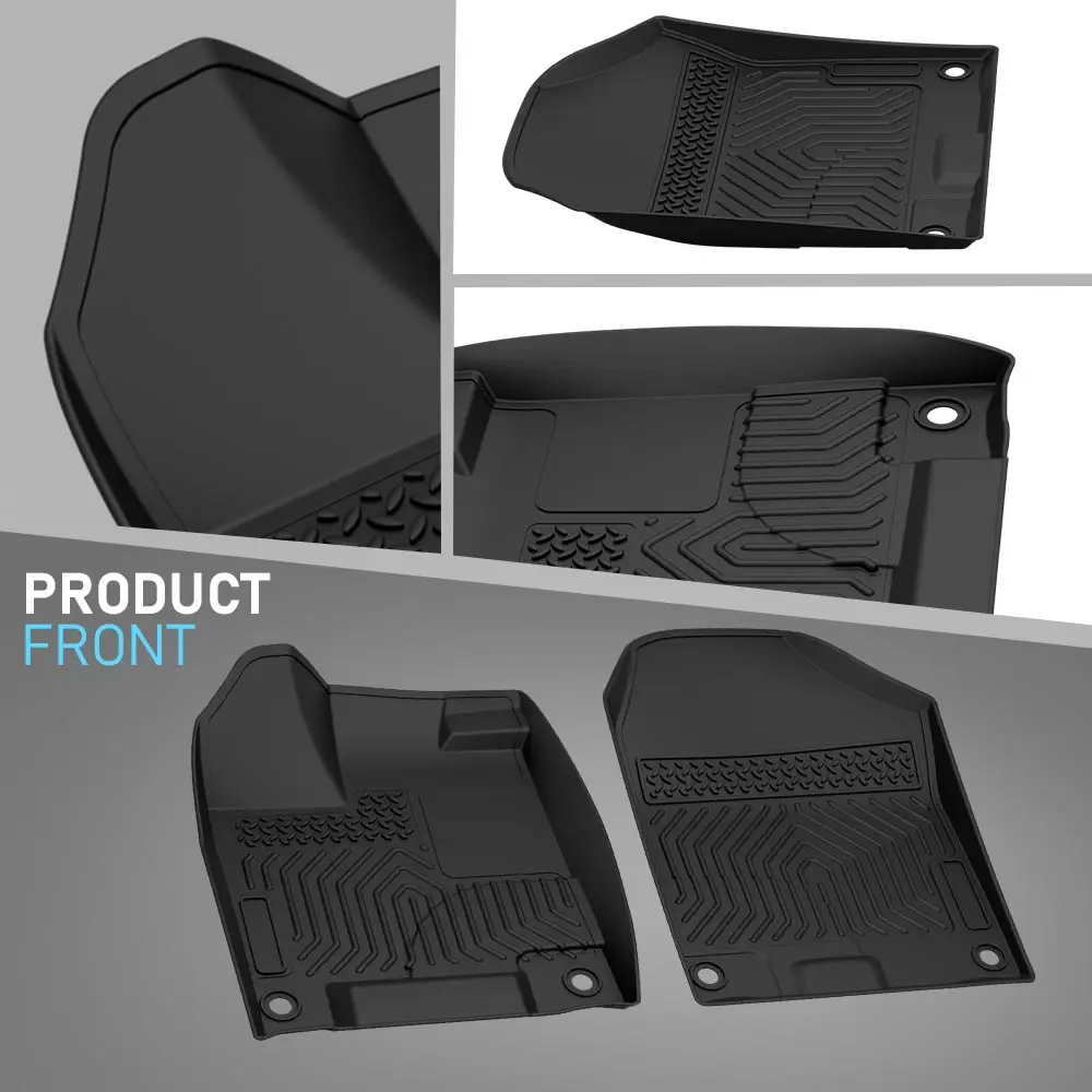 سجادات أرضية مناسبة لهوندا بايلوت 8 نماذج الركاب 2016-2022/بدون نماذج النخبة TPE جميع الأحوال الجوية غطاء حماية كامل 4 قطع أسود