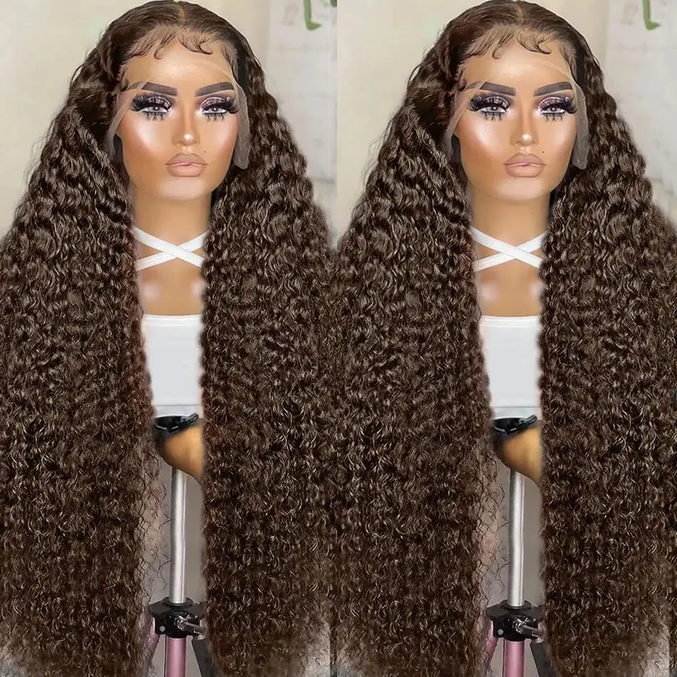 

Soft 26“ Long 180Density Dark Brown Kinky Curly Lace Front Wig For Black Women BabyHair Heat Resistant Preplucked Daily Glueless