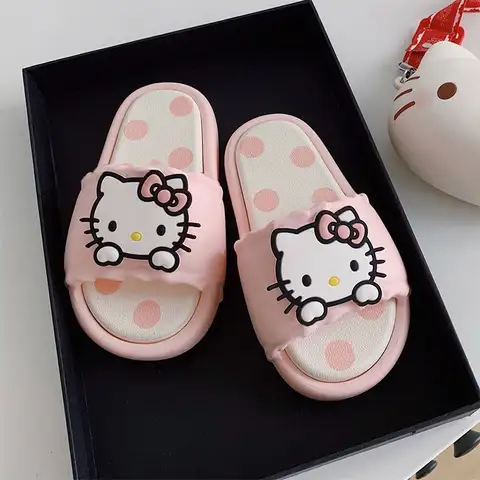 New style cute cartoon cartoon character kitty cat slippers women's style summer home home interior non-slip outdoor sandals