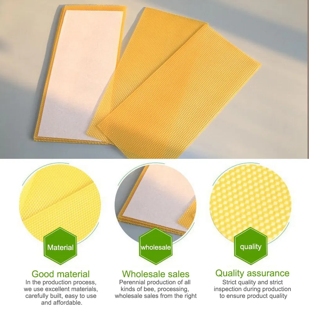 

30Pcs Honeycomb Foundation Beeswax Foundation Sheets Paper Candle Making Beeswax Flakes Beekeeping Tool 14X 10 X 0.3Cm-AC08