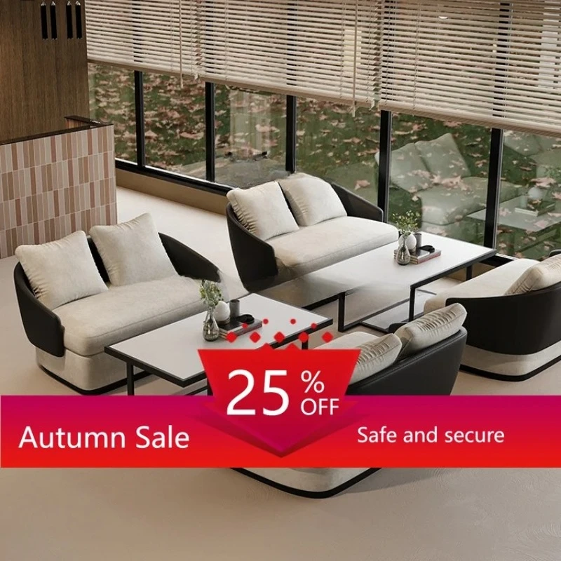 Business Modern Negotiation Table and Chair Combination Sales Office Office Rest Area Reception round Table